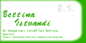 bettina istvandi business card